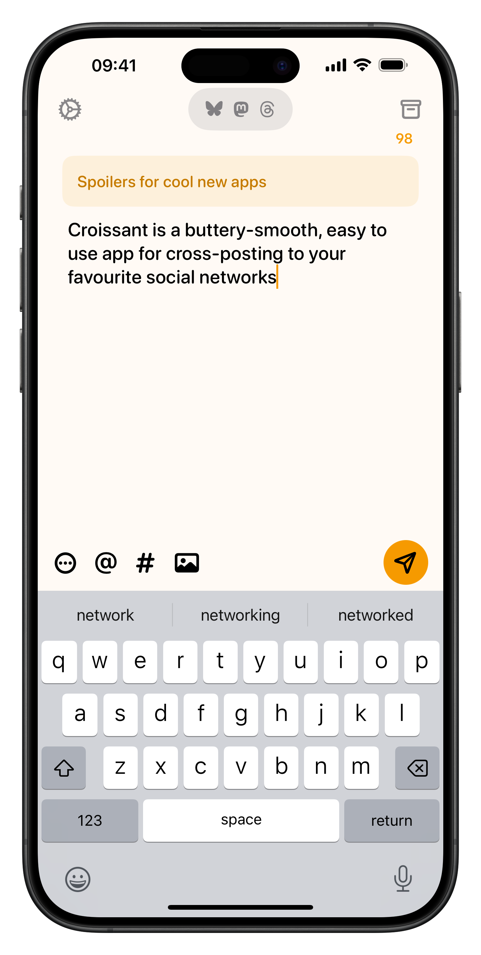 Croissant App on iPhone